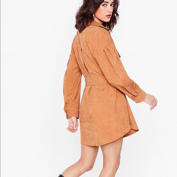 corduroy belted shirt or shirt dress - Picture 4 of 5